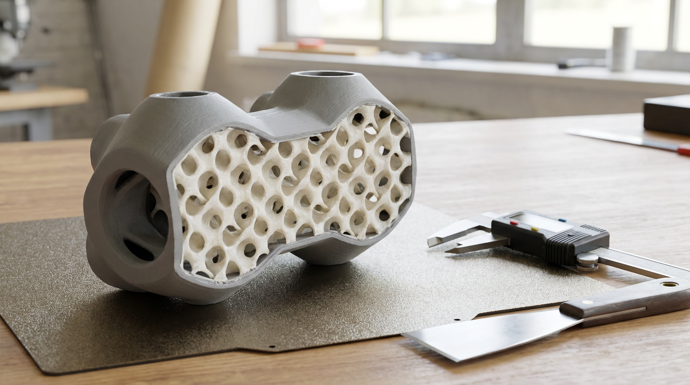 Economia Inteligente de Filamento: Otimizando o Preenchimento (Infill) Sem Sacrificar a Resistência na Impressão 3D